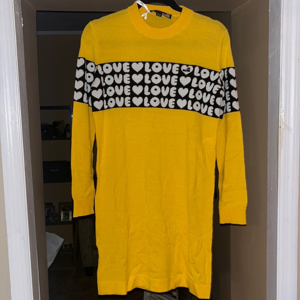 !!!NEW!!! LOVE MOSCHINO mini yellow dress